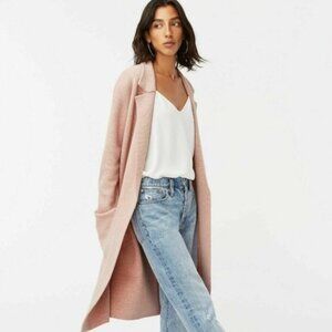 Ella Open-Front Long Sweater-Blazer - Small